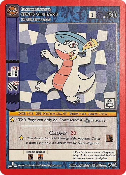 Sewer Alligator (Pin Club Cryptid Nation Mystery Collection) — Miscellaneous Promos card