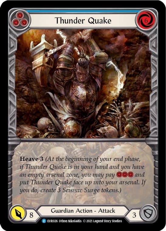 Thunder Quake (Blue) (Extended Art) — Everfest card