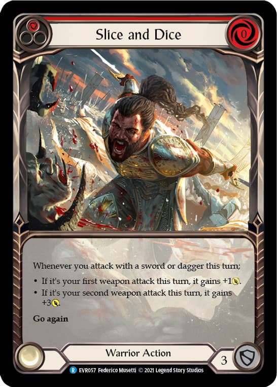 Slice and Dice (Red) (Extended Art) — Everfest card