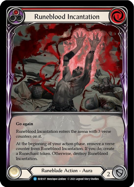 Runeblood Incantation (Red) (Extended Art) — Everfest card