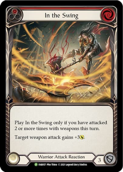 In the Swing (Red) - FAB057 — Flesh and Blood: Promo Cards card