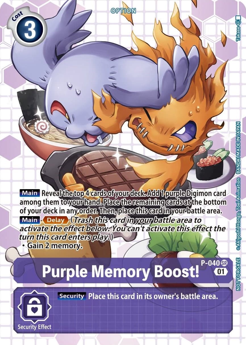 Purple Memory Boost! - P-040 (Next Adventure Box Promotion Pack) — Digimon Promotion Cards card