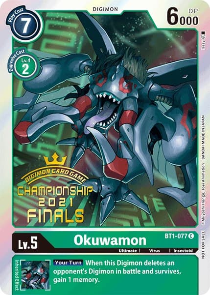 Okuwamon (2021 Championship Finals Event Pack Alt-Art Gold Stamp Set) — Release Special Booster 1.0 card