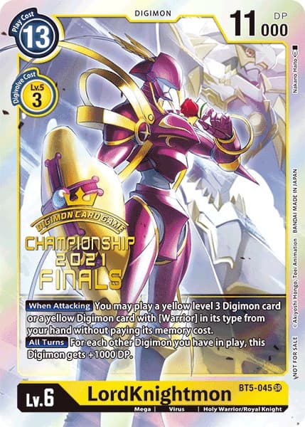 LordKnightmon (2021 Championship Finals Event Pack Alt-Art Gold Stamp Set) — Battle of Omni card