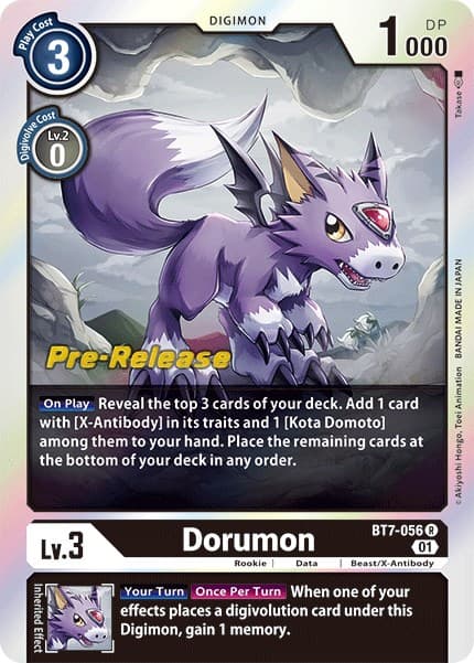 Dorumon — Next Adventure Pre-Release Cards card