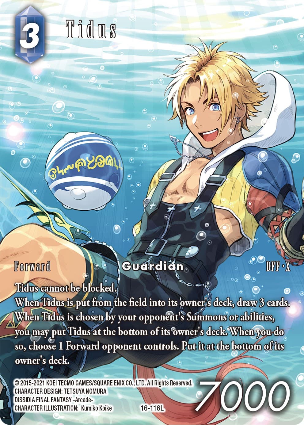 Tidus (Full Art) — Emissaries of Light card