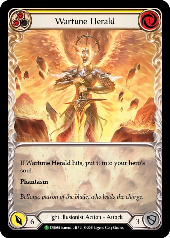 Wartune Herald (Yellow) (Extended Art) -  FAB036 — Flesh and Blood: Promo Cards card