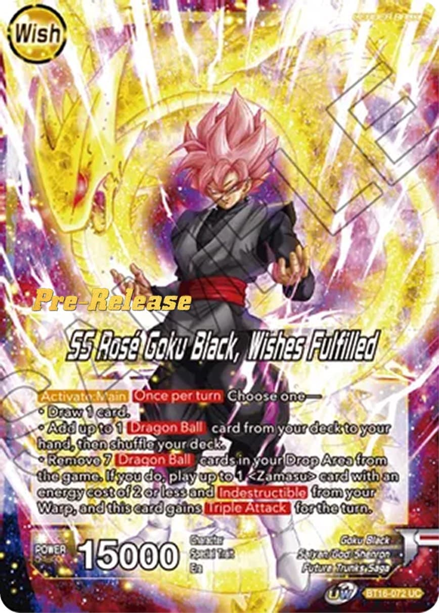 Zamasu // SS Rose Goku Black, Wishes Fulfilled — Realm of the Gods Pre-Release Cards card