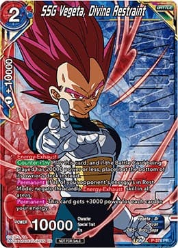 SSG Vegeta, Divine Restraint (Tournament Pack Vol. 7) (Winner) — Tournament Promotion Cards card