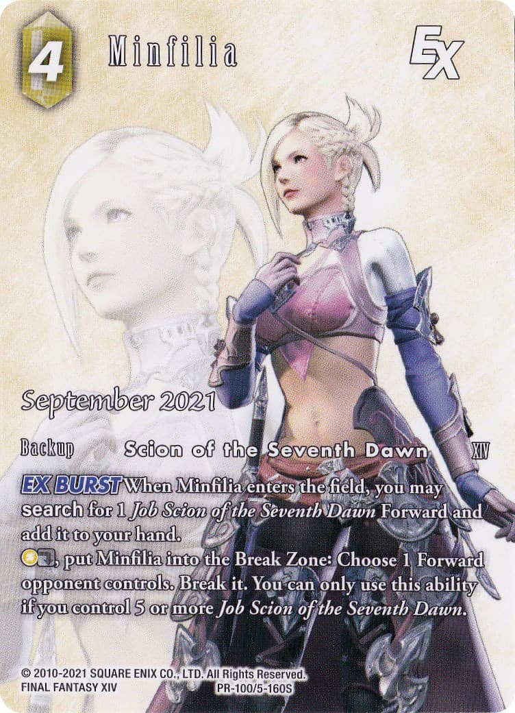 Minfilia EX (September 2021) — FF: Promo Cards card