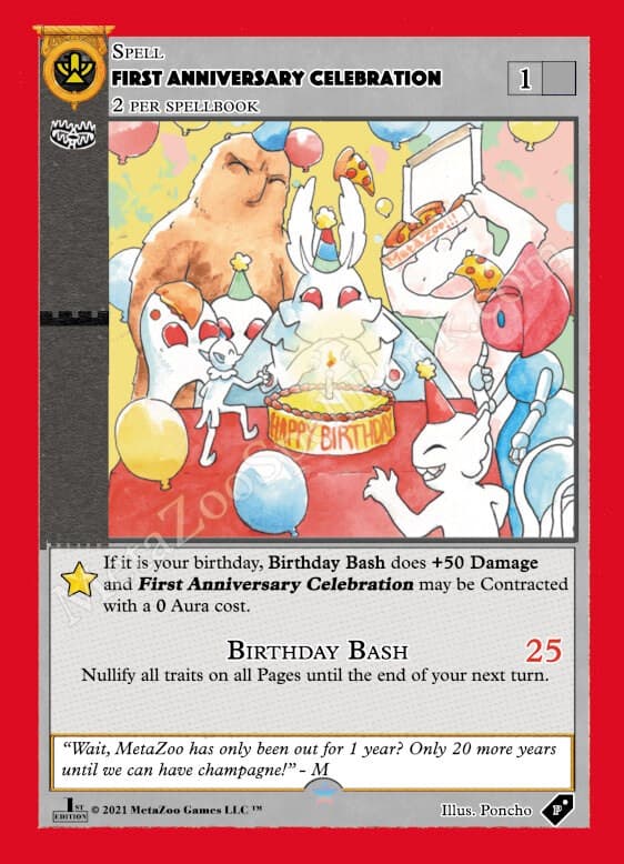 First Anniversary Celebration (1st Edition) — Holiday Promos card