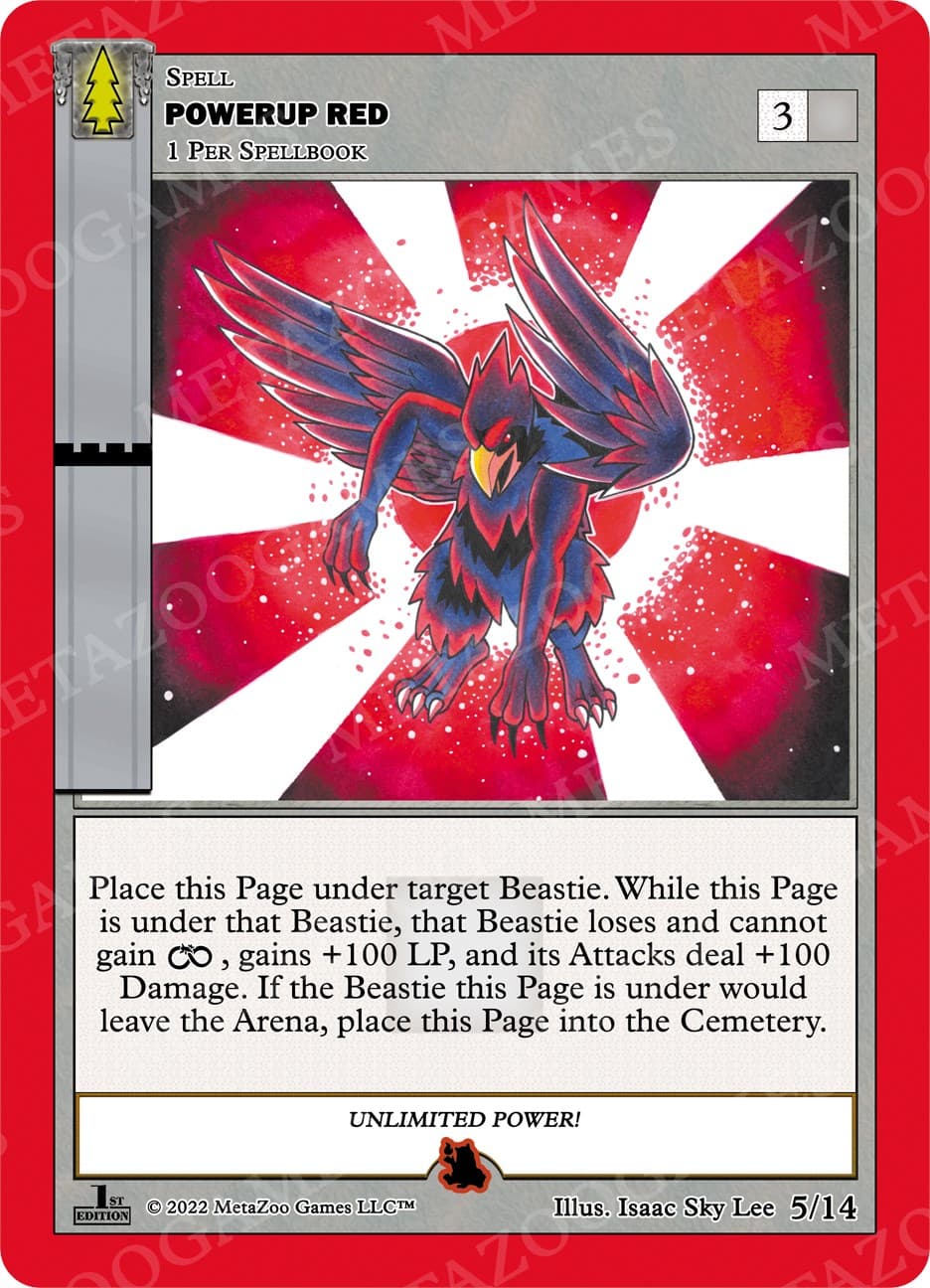 Powerup Red (Flame) — Wilderness: First Edition Tribal Theme Decks card
