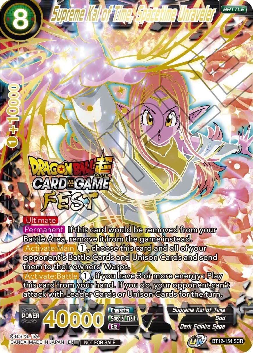 Supreme Kai of Time, Spacetime Unraveler (Card Game Fest 2022) (Winner-Stamped) — Tournament Promotion Cards card