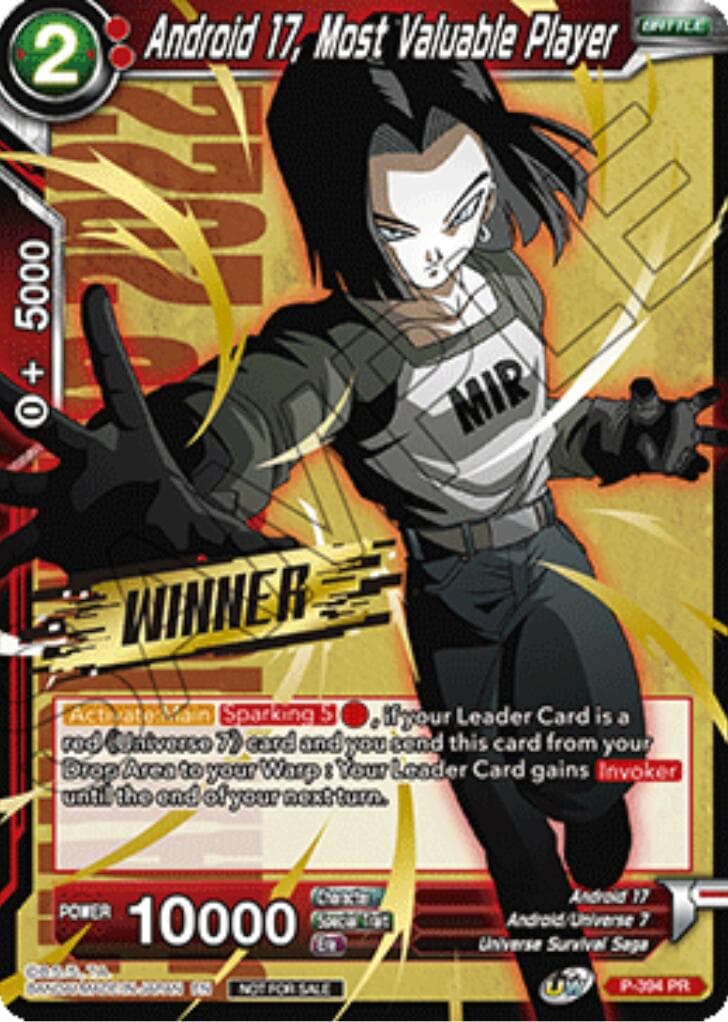 Android 17, Most Valuable Player (Winner Stamped) (Championship Pack 2022 Vol.1) — Promotion Cards card