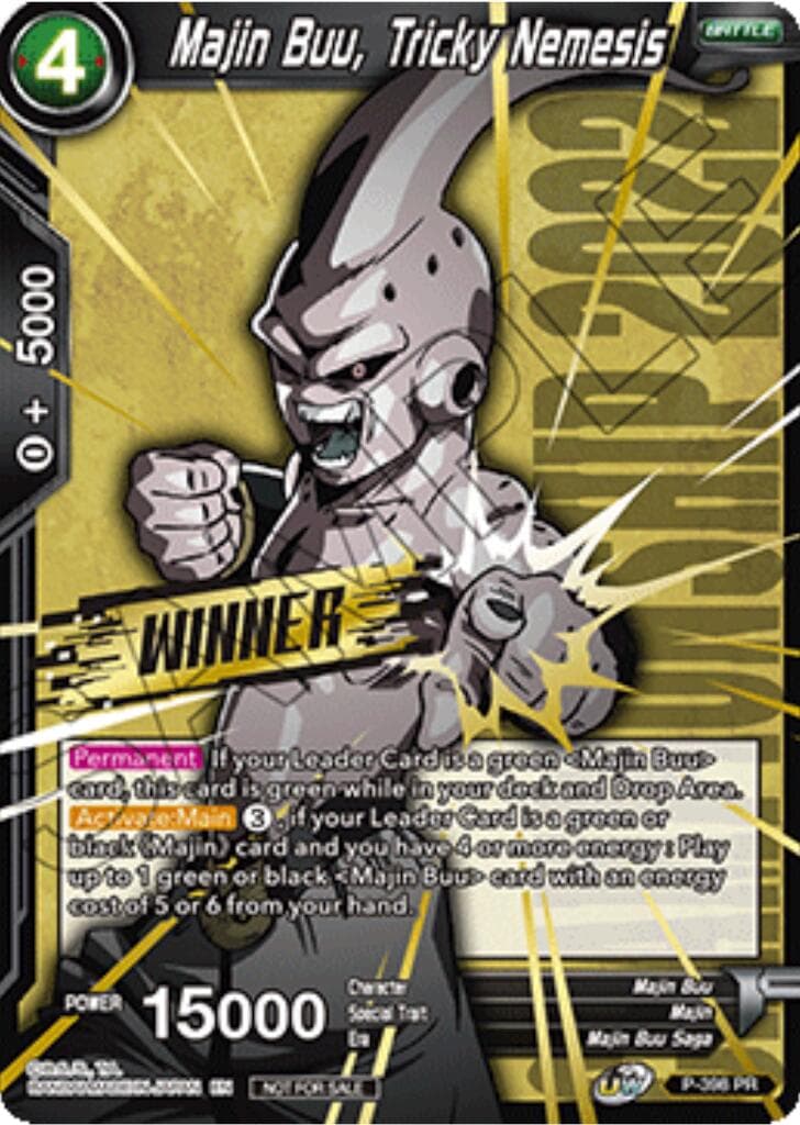 Majin Buu, Tricky Nemesis (Winner Stamped) (Championship Pack 2022 Vol.1) — Promotion Cards card