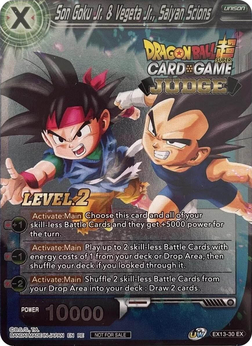 Son Goku Jr. & Vegeta Jr., Saiyan Scions (Level 2) (Judge) — Tournament Promotion Cards card