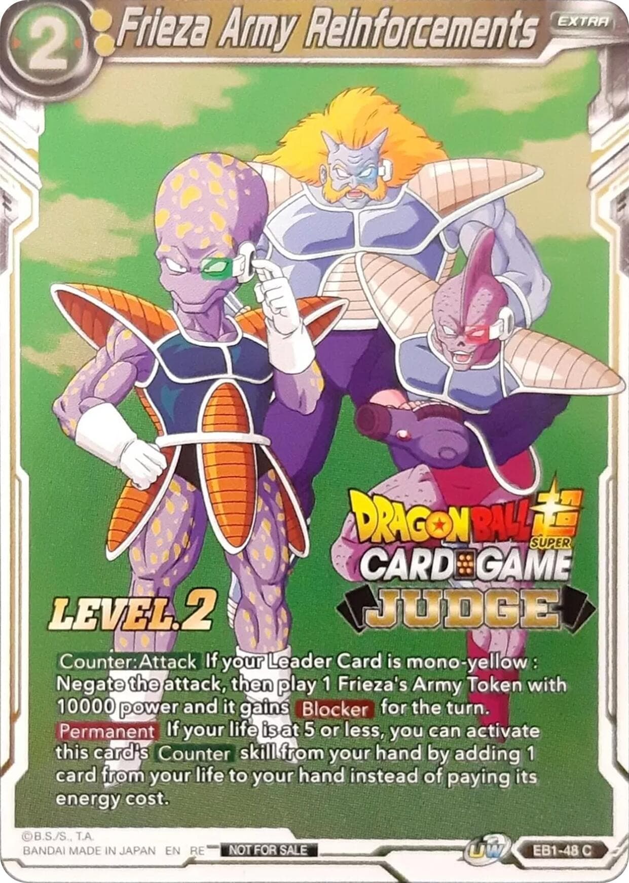 Frieza Army Reinforcements (Level 2) (Judge) — Tournament Promotion Cards card