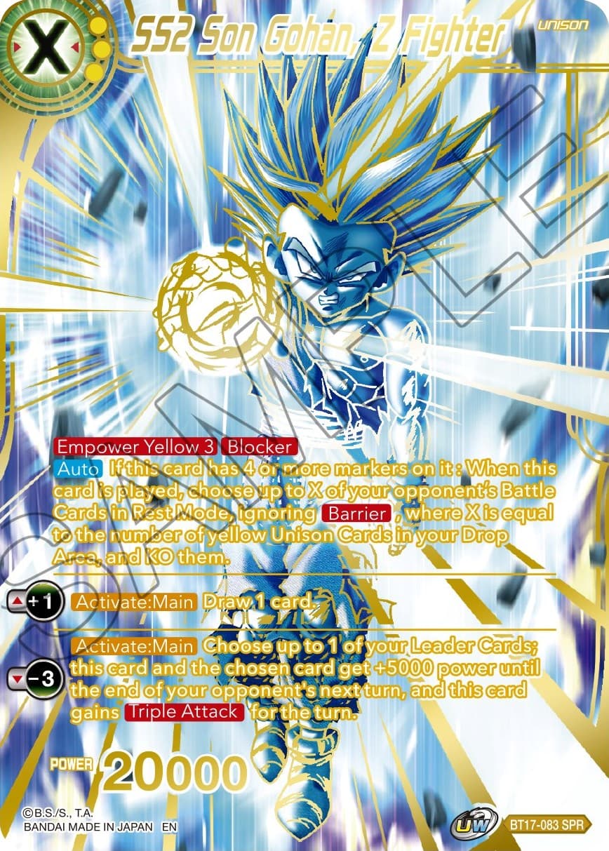 SS2 Son Gohan, Z Fighter (SPR) — Ultimate Squad card