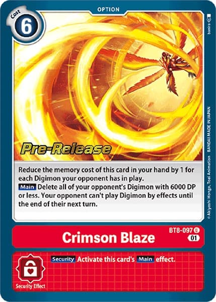 Crimson Blaze — New Awakening Pre-Release Cards card