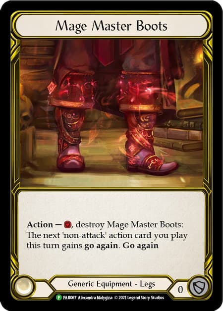 Mage Master Boots (Golden) - FAB067 — Flesh and Blood: Promo Cards card