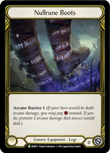 Nullrune Boots (Golden) - FAB071 — Flesh and Blood: Promo Cards card