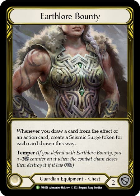 Earthlore Bounty (Golden) - FAB076 — Flesh and Blood: Promo Cards card