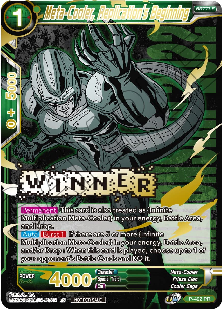 Meta-Cooler, Replication's Beginning (Championship Pack 2022 Vol.2) (Winner Gold Stamped) — Promotion Cards card