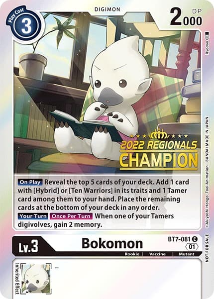 Bokomon (2022 Championship Online Regional) [Online Champion] — Next Adventure card