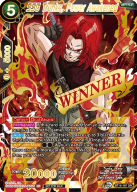 SSG Trunks, Power Awakened (Winner Stamped) — Tournament Promotion Cards card