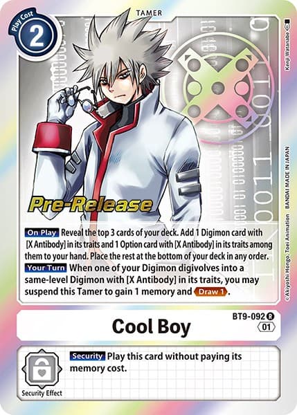 Cool Boy — X Record Pre-Release Cards card