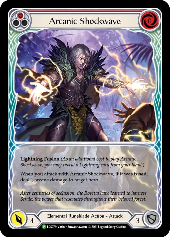Arcanic Shockwave (Red) (Extended Art) - LGS079 — Flesh and Blood: Promo Cards card