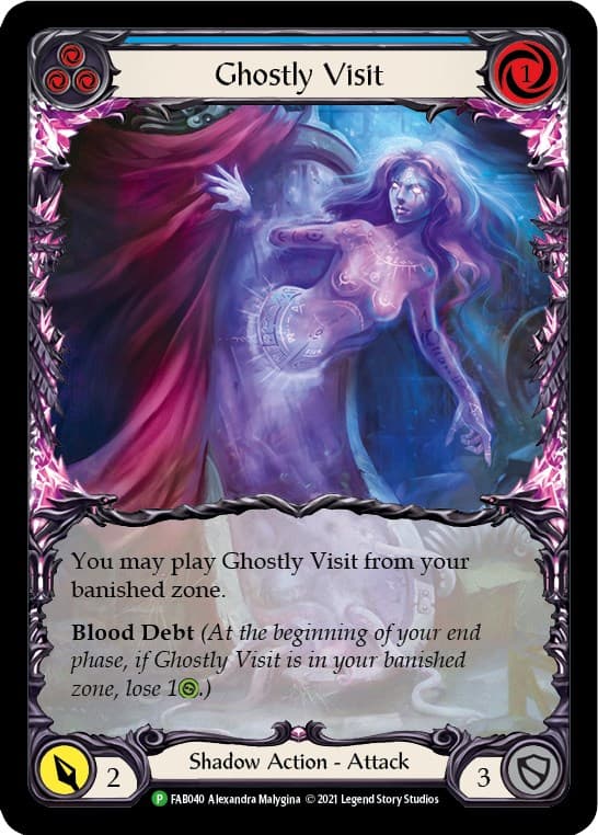 Ghostly Visit (Blue) - FAB040 — Flesh and Blood: Promo Cards card