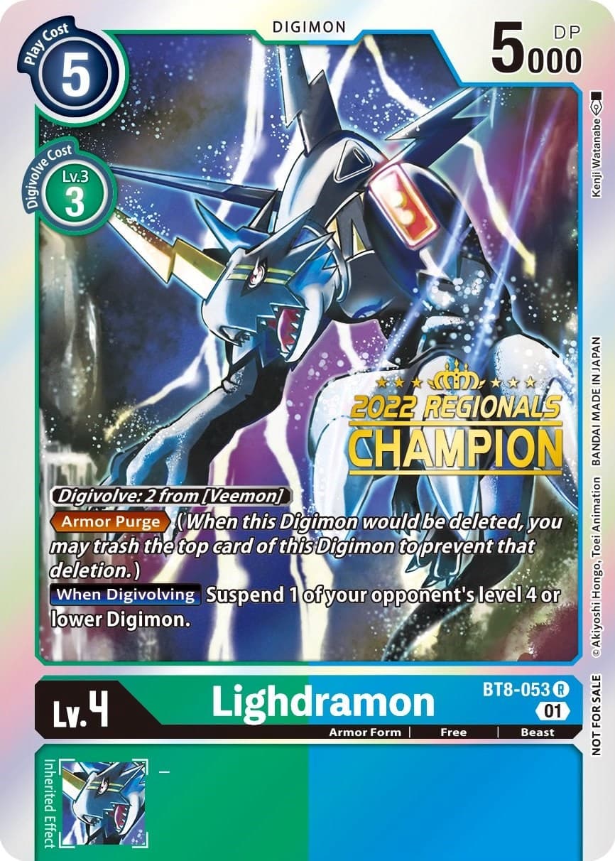 Lighdramon (2022 Championship Offline Regional) [Online Champion] — New Awakening card