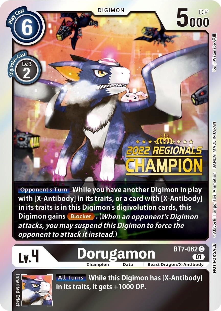 Dorugamon (2022 Championship Offline Regional) [Online Champion] — Next Adventure card