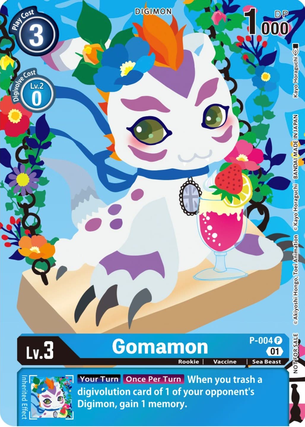 Gomamon - P-004 (Tamer's Card Set 2 Floral Fun) — Digimon Promotion Cards card