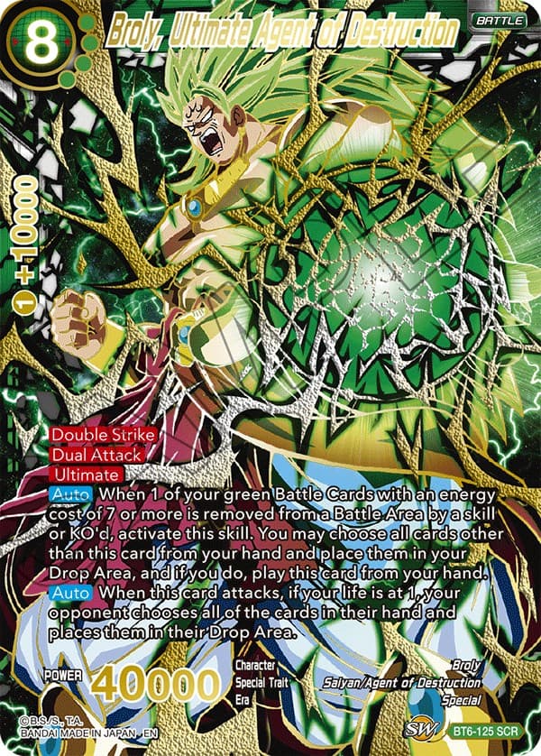 Broly, Ultimate Agent of Destruction (SCR) — 5th Anniversary Set card