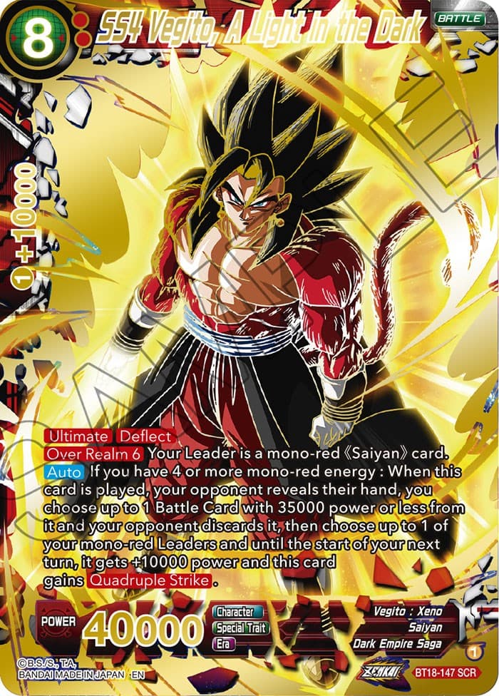 SS4 Vegito, A Light in the Dark — Dawn of the Z-Legends card