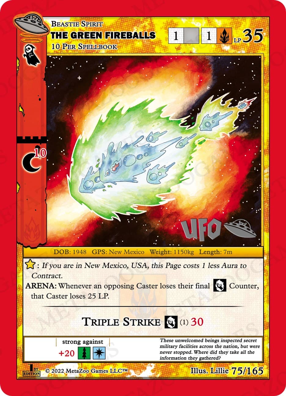 The Green Fireballs — UFO: First Edition Spoiler Pack card