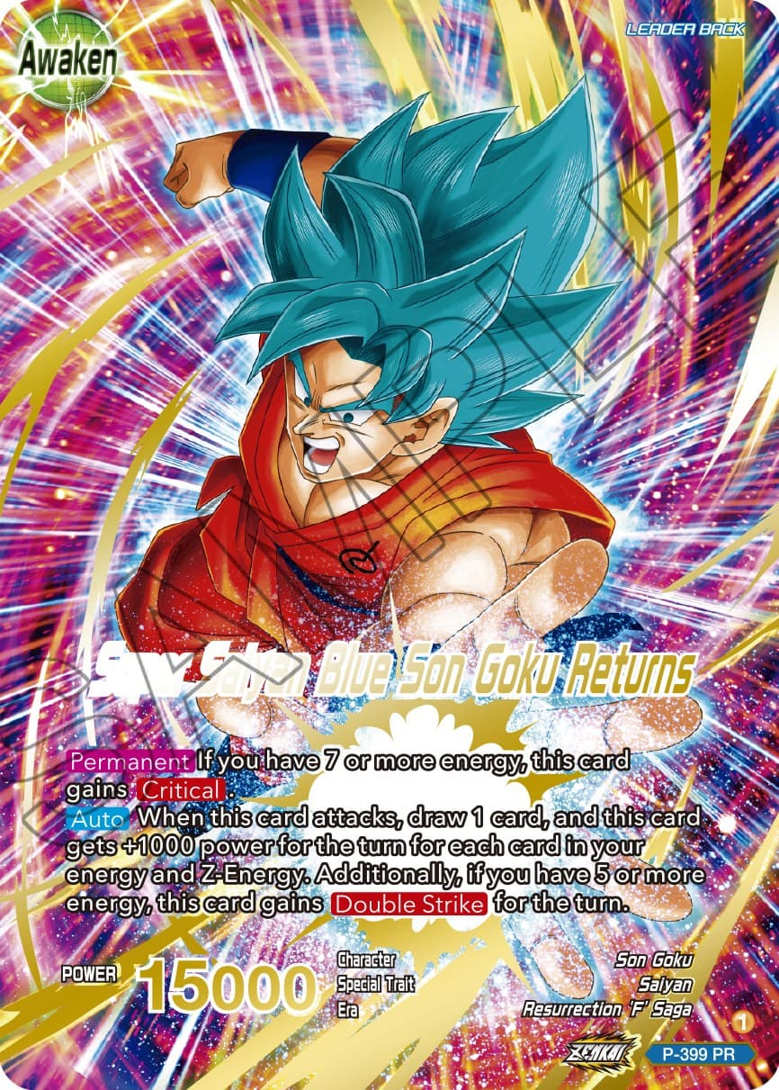 Son Goku // Super Saiyan Blue Son Goku Returns (Gold-Stamped) — Promotion Cards card