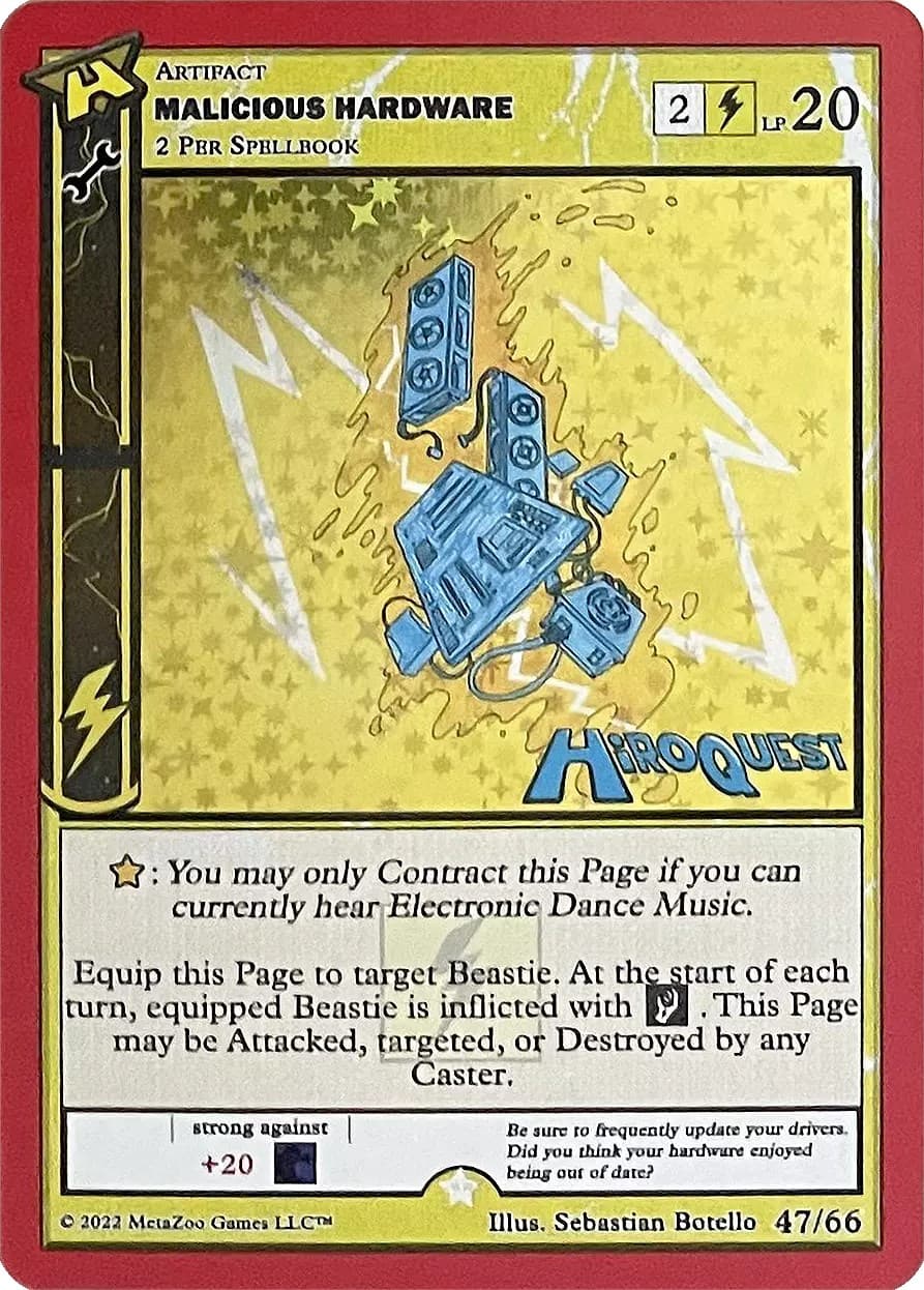 Malicious Hardware — Hiroquest Promos card