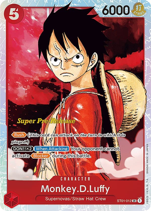 Monkey.D.Luffy (012) — Super Pre-Release Starter Deck 1: Straw Hat Crew card