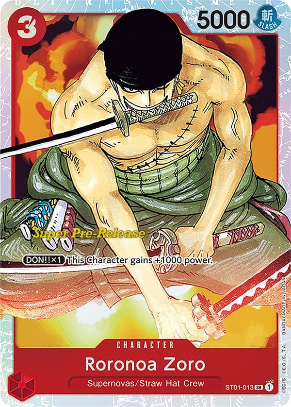 Roronoa Zoro — Super Pre-Release Starter Deck 1: Straw Hat Crew card