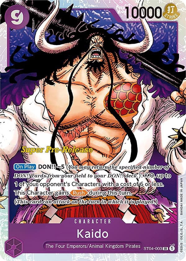 Kaido (003) — Super Pre-Release Starter Deck 4: Animal Kingdom Pirates card