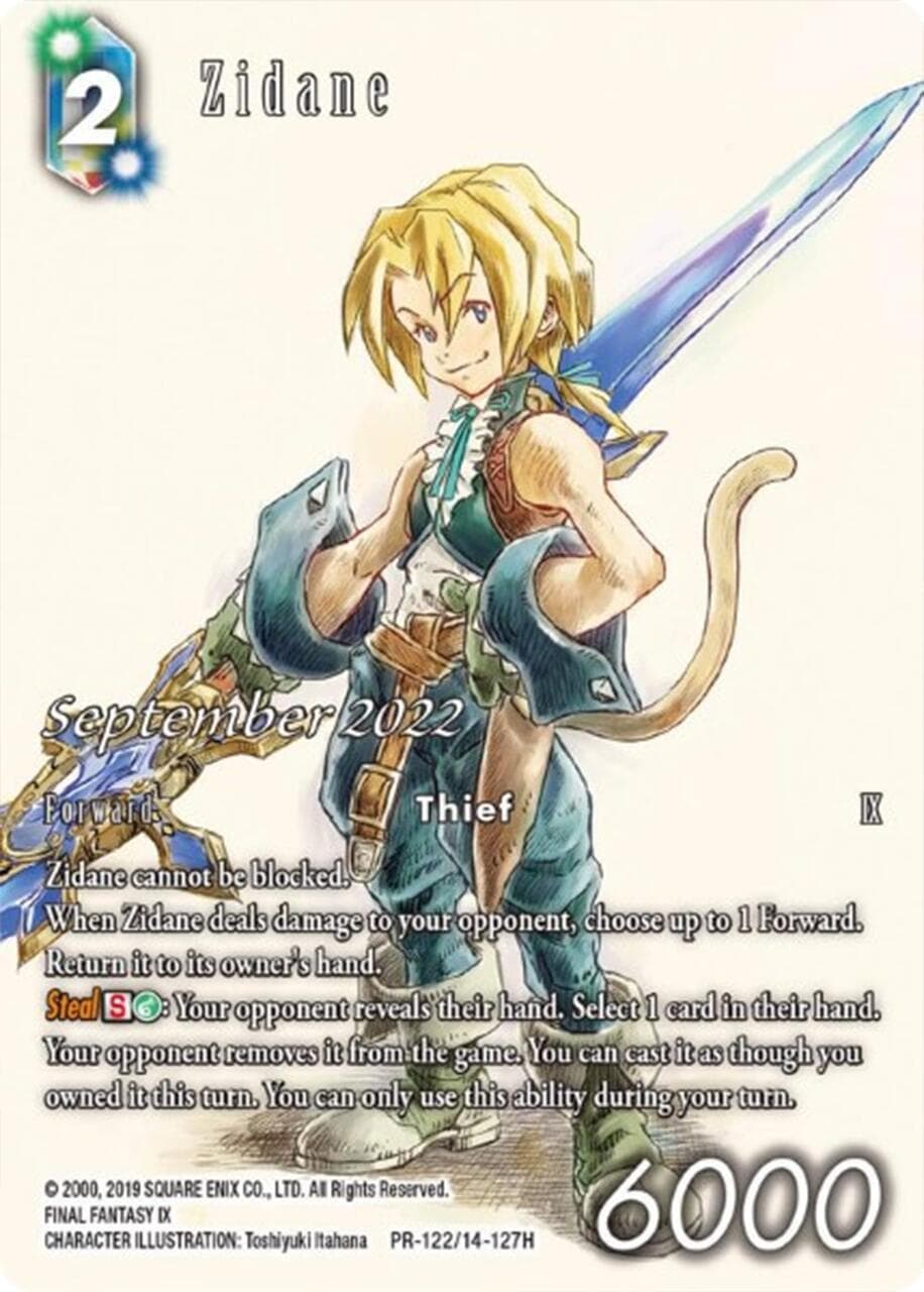 Zidane (Full Art) (September 2022) — FF: Promo Cards card