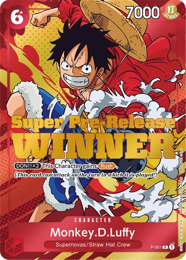 Monkey.D.Luffy (Super Pre-Release) [Winner] — One Piece Promotion Cards card