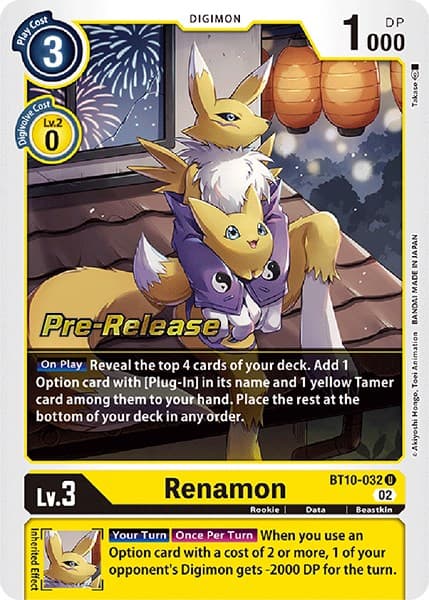 Renamon — Xros Encounter Pre-Release Cards card