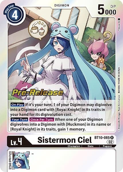 Sistermon Ciel — Xros Encounter Pre-Release Cards card