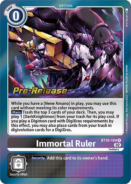 Immortal Ruler — Xros Encounter Pre-Release Cards card