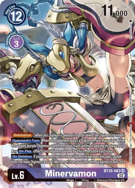 Minervamon (Alternate Art) — Xros Encounter card