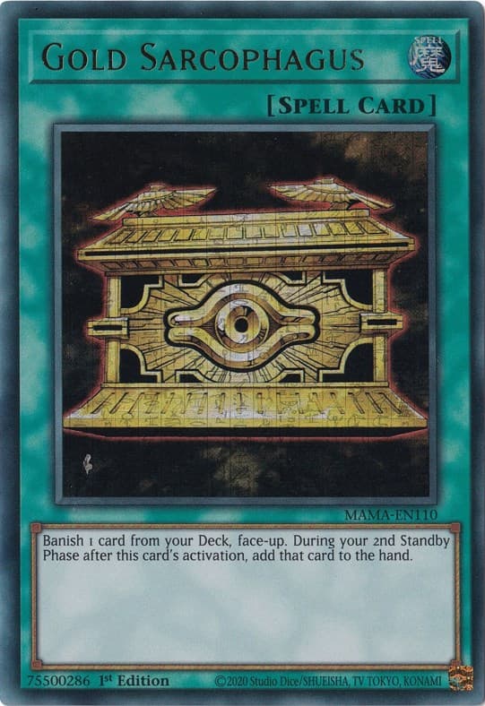 Gold Sarcophagus (Ultra Pharaoh's Rare) — Magnificent Mavens card